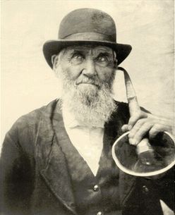 Man with ear horn